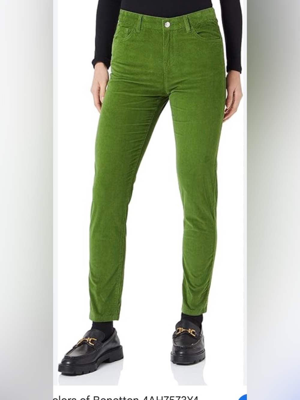 United Colors Of Benetton Olive Green Corduroy Pants